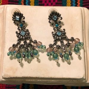 Joan Rivers Chandelier Earrings Austrian Crystals